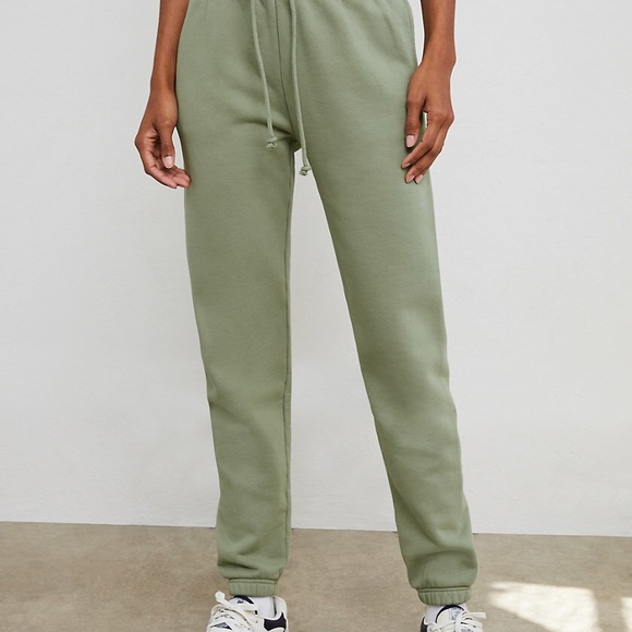 Tna Cozy Fleece Perfect Sweatpants SEAGRASS GREEN - Picture 2 of 8